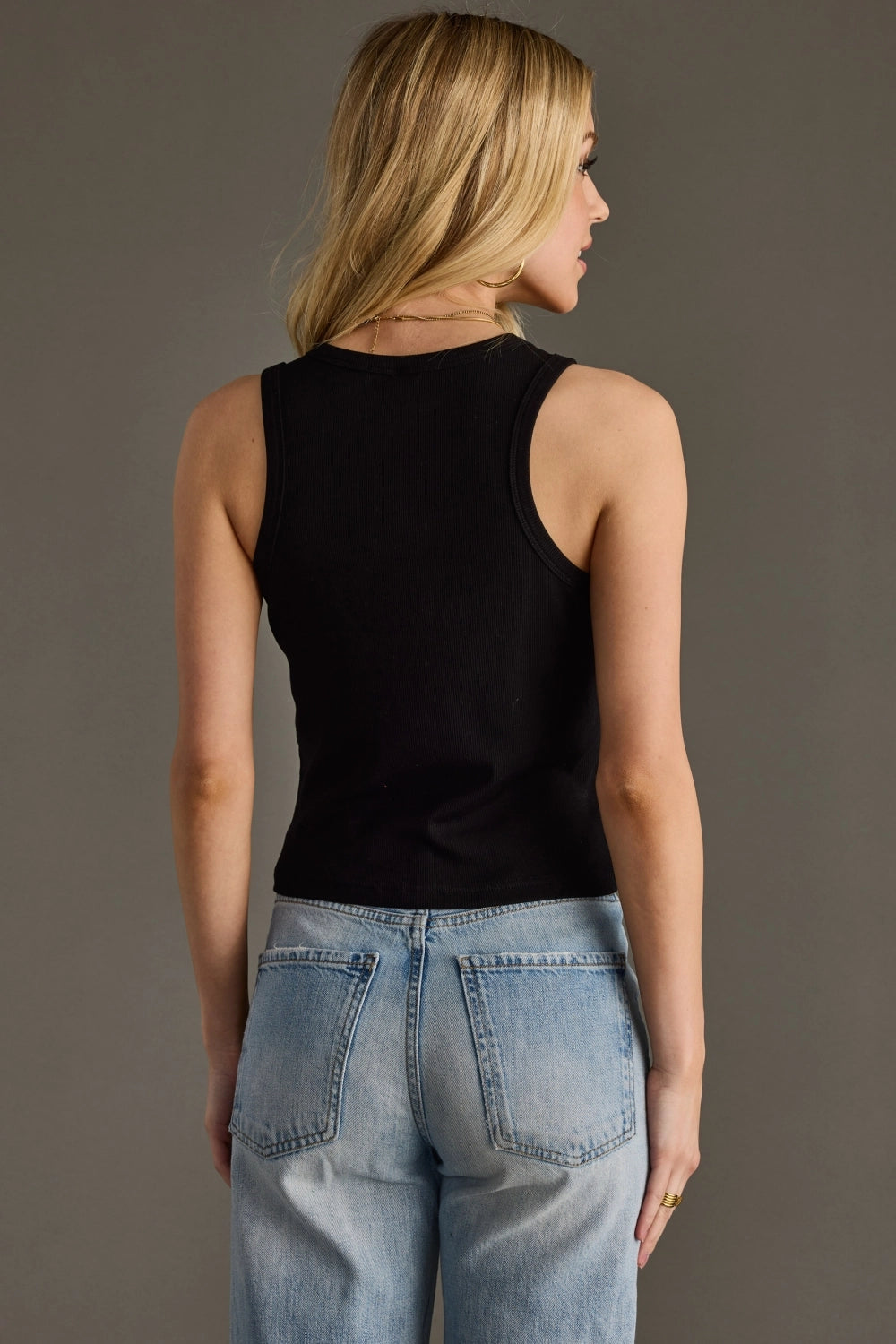 Support Live Music Fitted Tank Top | Black