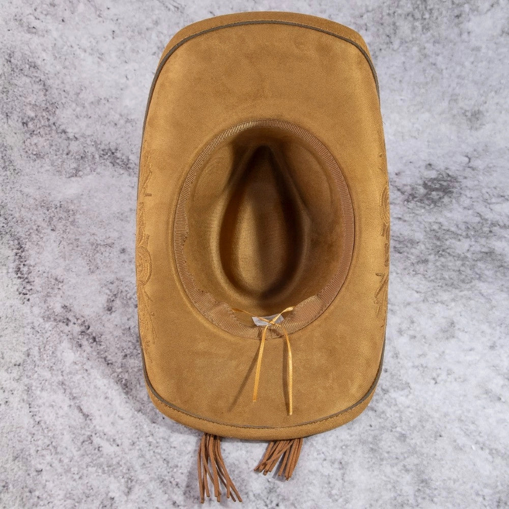 Rose Embroidered Braded Tassel Cowboy Hat | Various