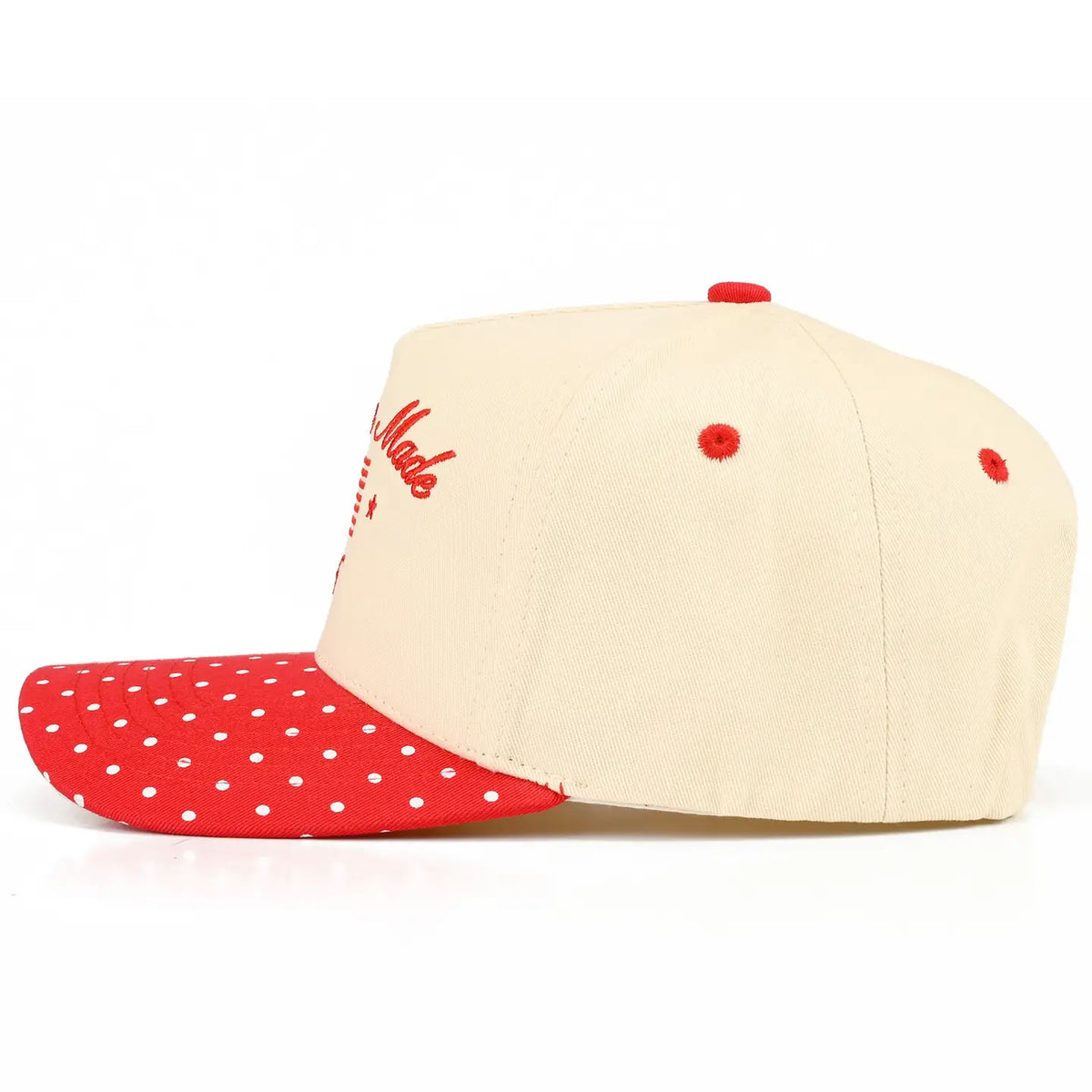 American Made Polka Dot Trucker Cap | Red