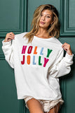 Holly Jolly French Terry Sweatshirt | Off White