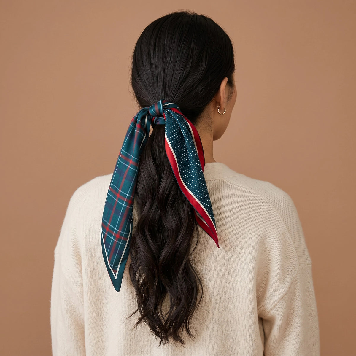 Twirl & Tie Scarf Accessory | Evergreen Plaid