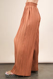 Wide Leg Pleated Pants | Camel
