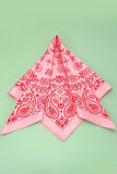 Paisley Silk Bandana Scarf | Pink/Red