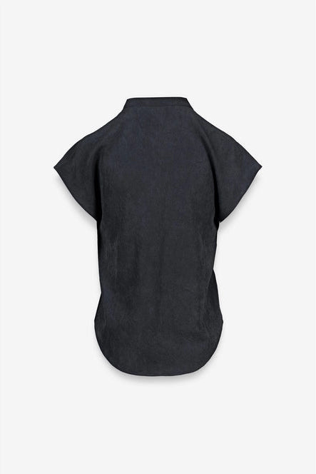 Soft Matte V-Neck Top | Navy