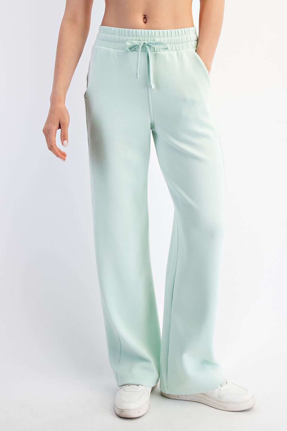 Scuba Luxe Quarter Zip Top+Pants Set | Soft Mint