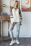 Leopard Raglan Top | Cream+Olive