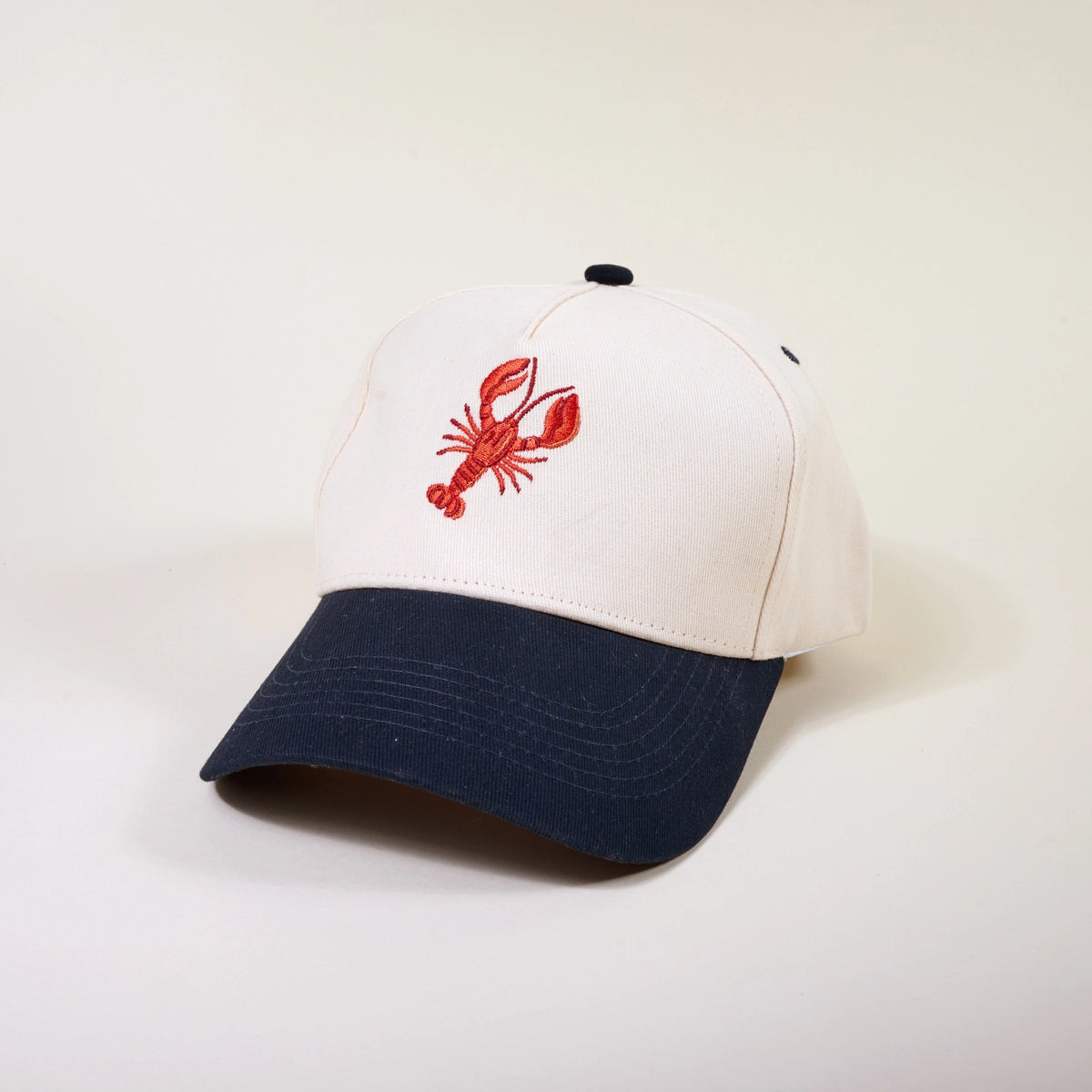 Lobster Canvas Cap | Cream/Navy