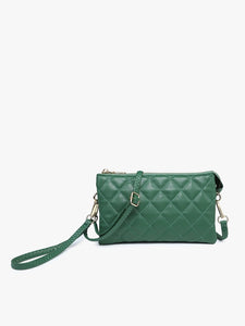 Riley Quilted Crossbody Bag | Green