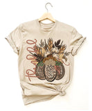 Thankful Leopard Floral Pumpkin Tee | Cream