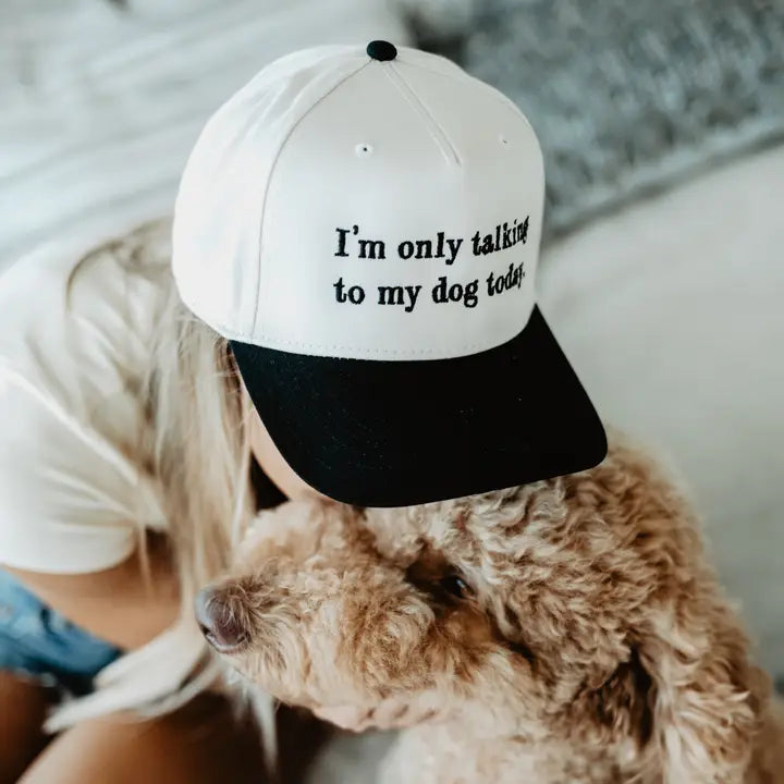 I'm Only Talking To My Dog Today Trucker Cap | Black