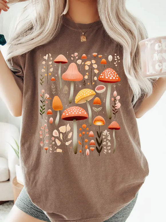 Mushrooms Tee | Espresso