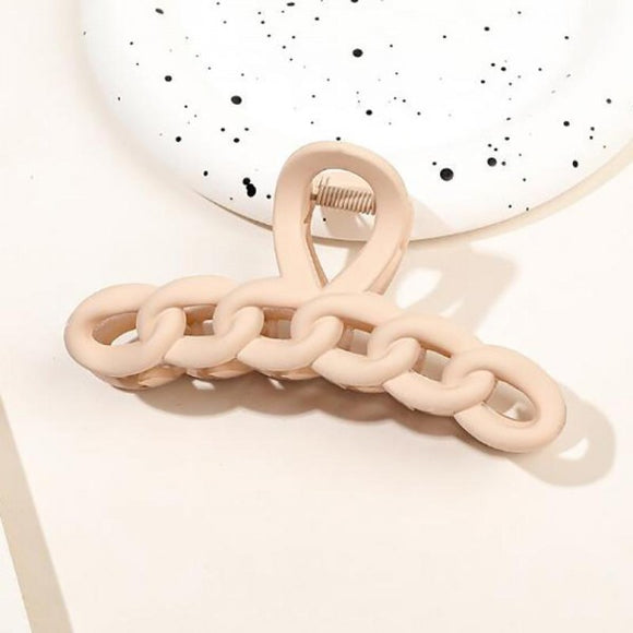 Chain Link Hair Claw | Cream
