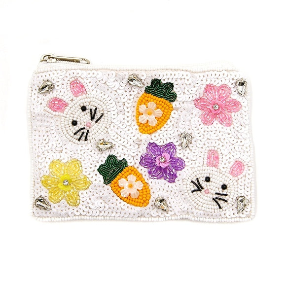 Easter Theme Beaded Coin Purse