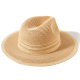 Two Tone Straw Panama Sun Hat | Natural