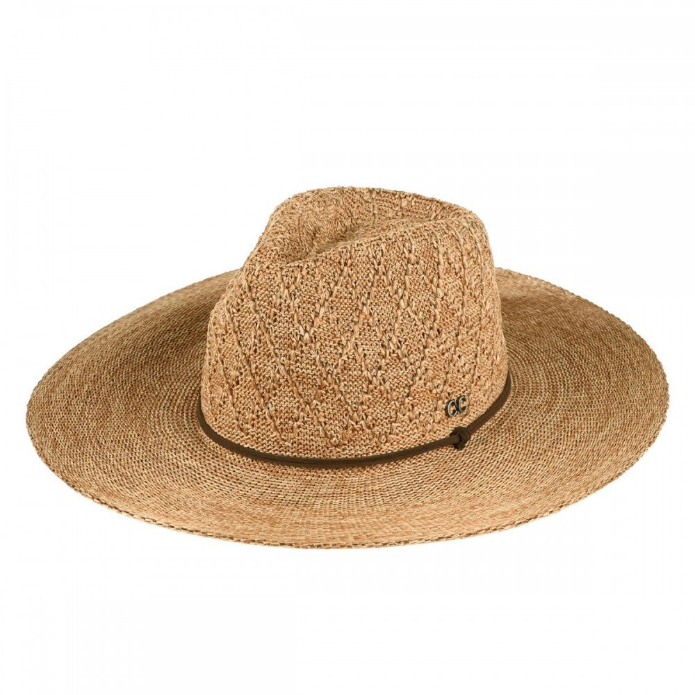 Crochet Panama Sun Hat | Natural Mocha