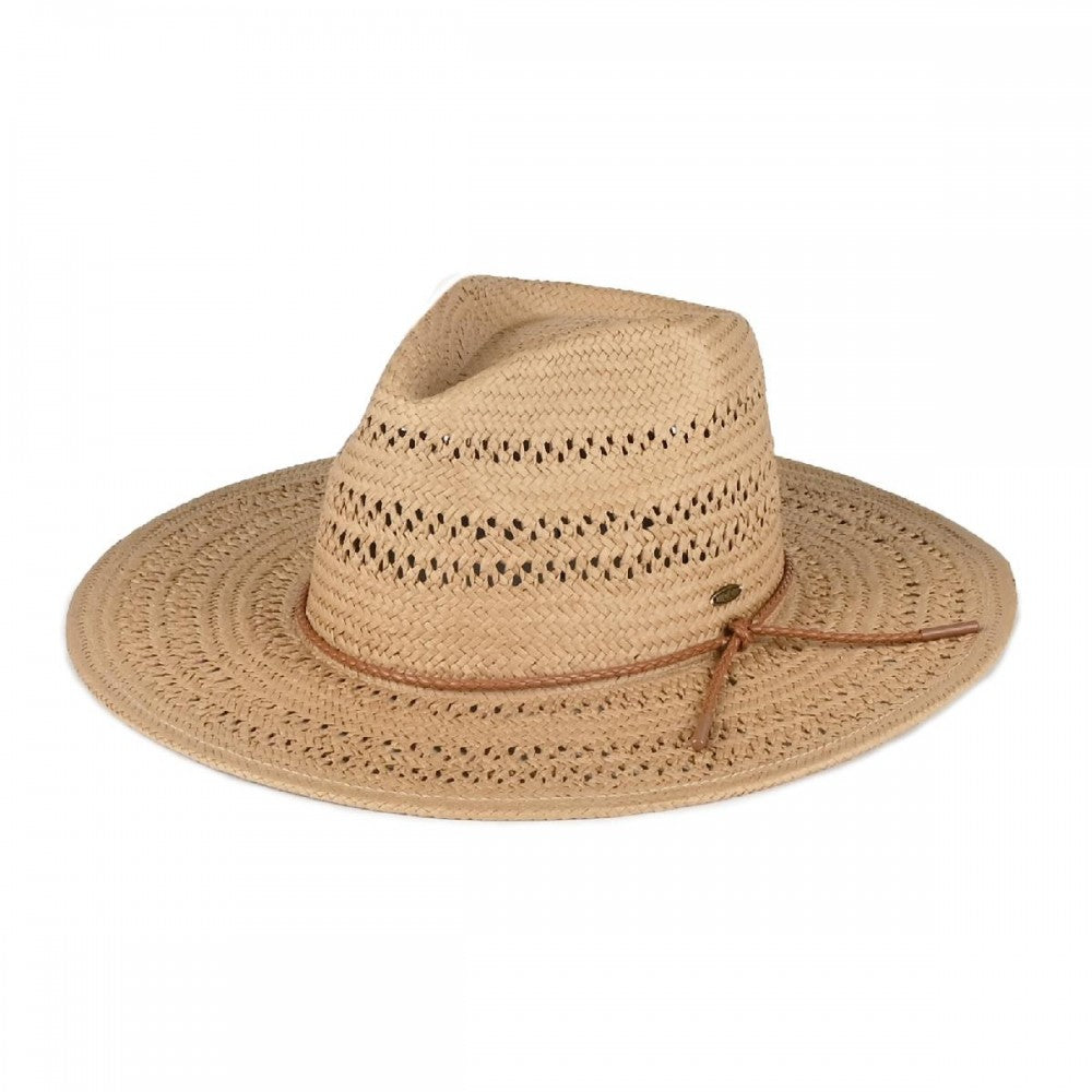 Open Weaved Panama Sun Hat | Brown