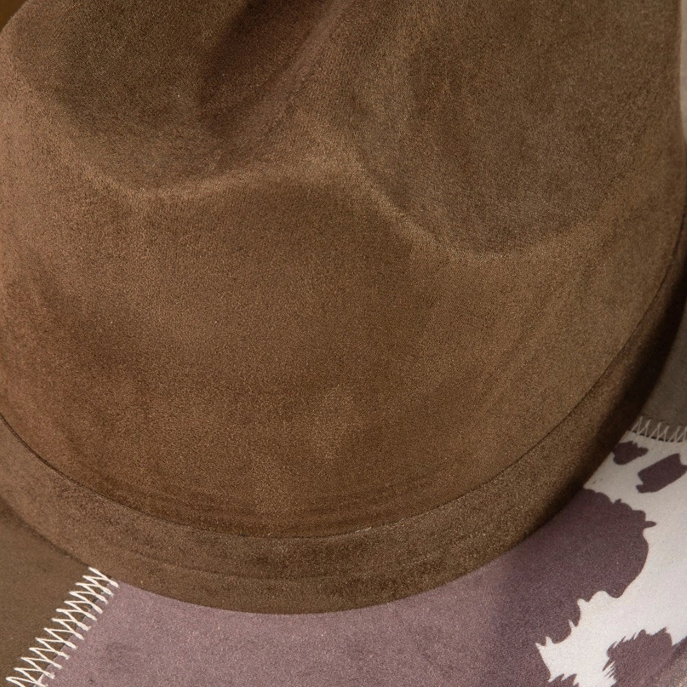 Color Blowck Cow Print Cowboy Hat | Brown