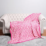 Comfy LUXE Leopard Blanket | Pink