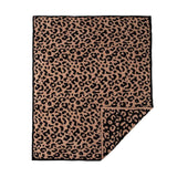 Comfy LUXE Leopard Blanket | Black+Coffee