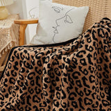 Comfy LUXE Leopard Blanket | Black+Coffee