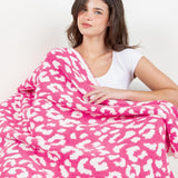 Comfy LUXE Leopard Blanket | Pink