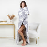 Comfy LUXE Happy Face Blanket | Grey