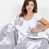 Comfy LUXE Baseball Bow Blanket | Grey