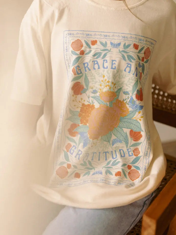 Grace and Gratitude Tee | Cream
