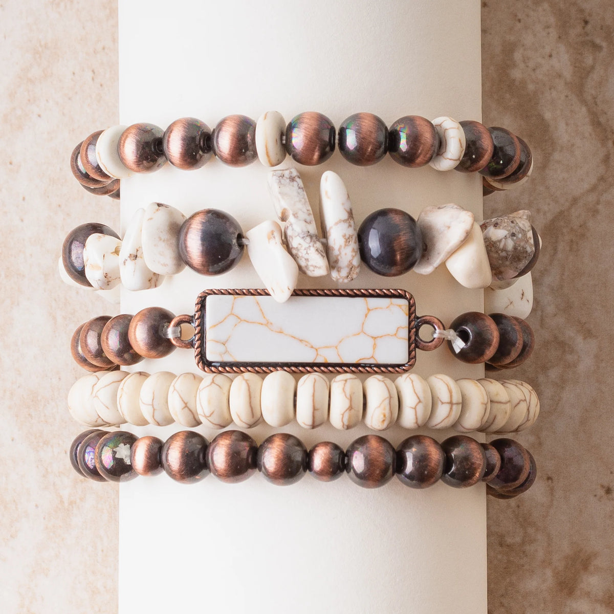 Western Bracelet Set | Ivory Copper