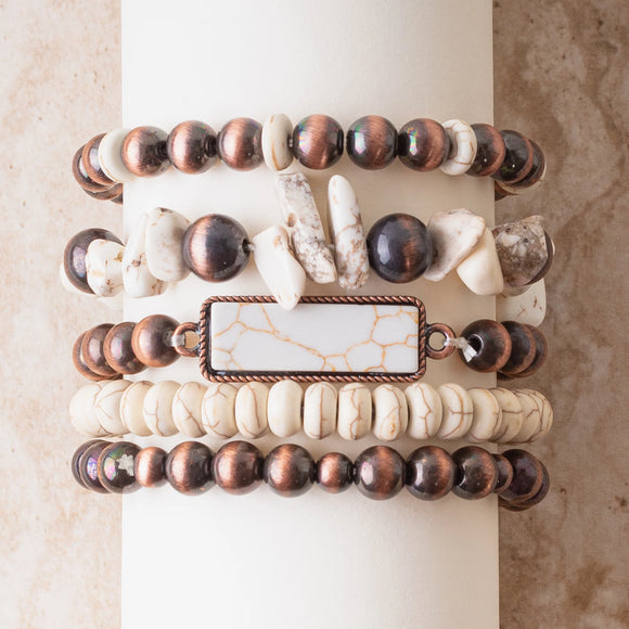 Western Bracelet Set | Ivory Copper