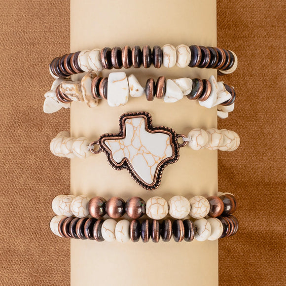 Western Bracelet Set | Texas Ivory Copper