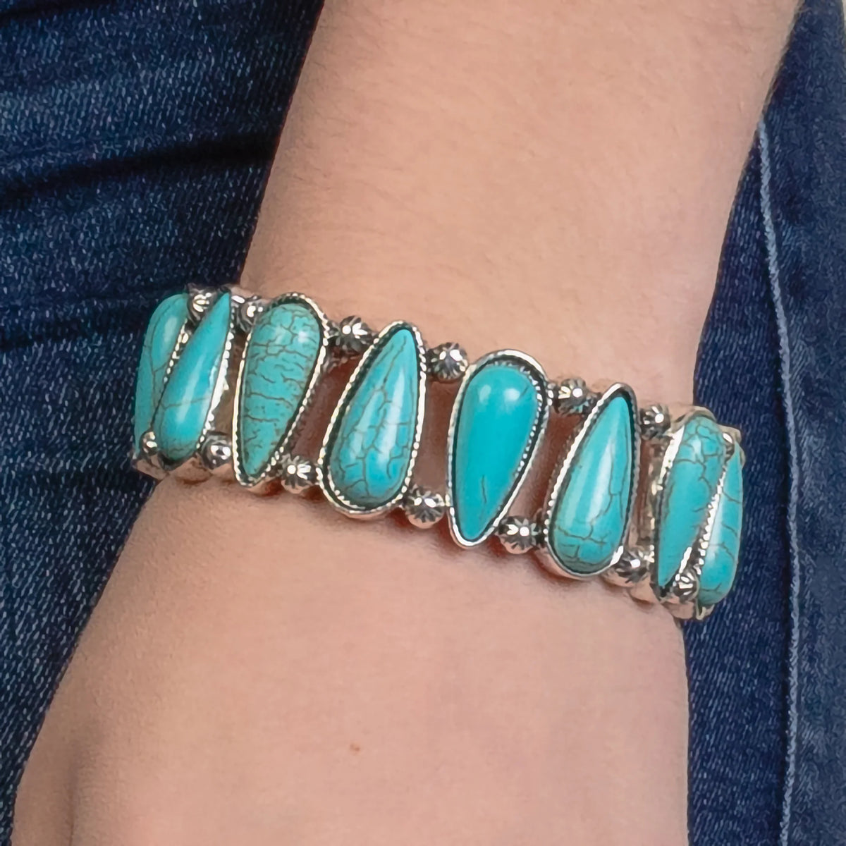 Western Bracelet | Turquoise Silver