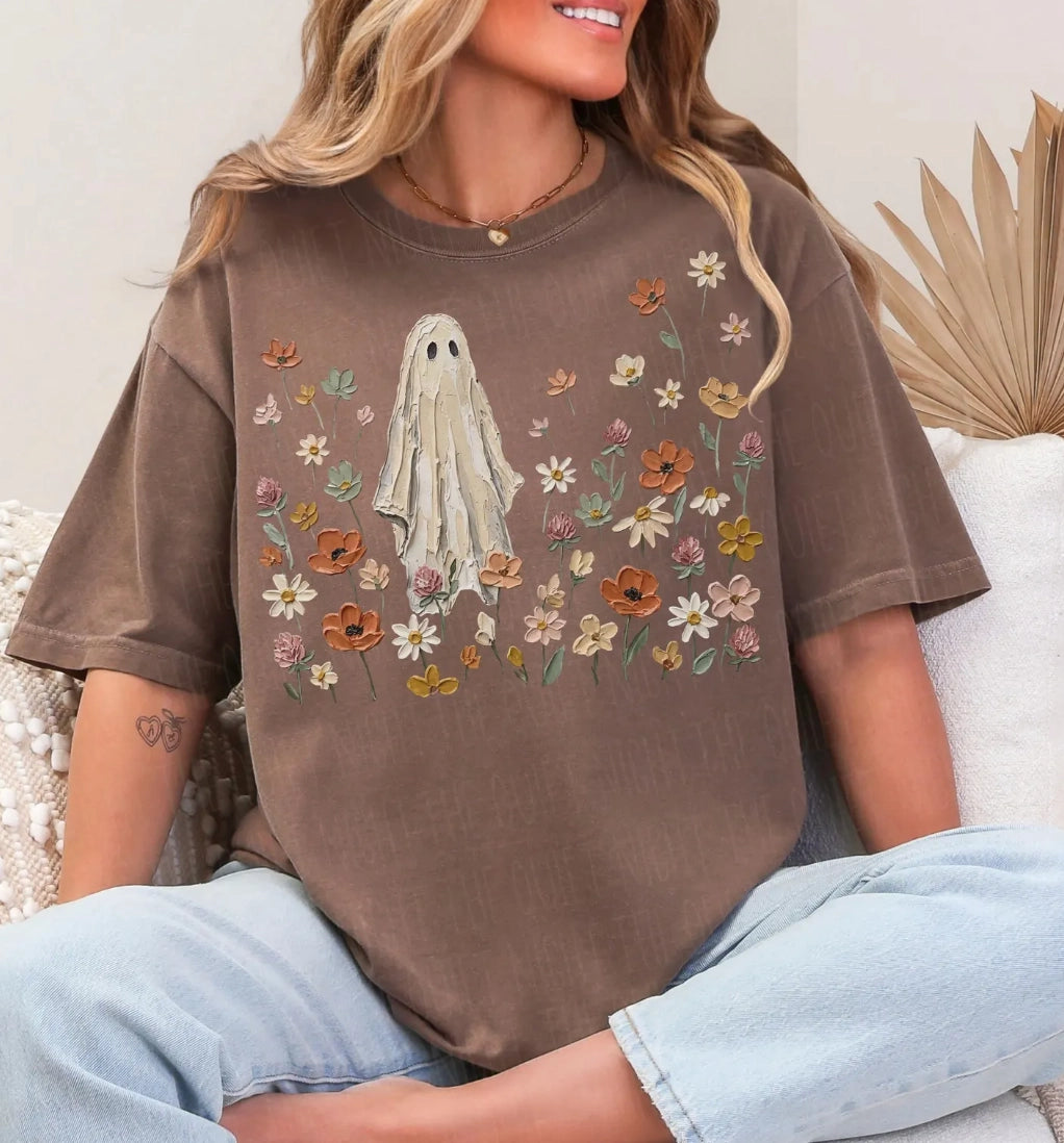Wildflower Ghost Tee | Espresso