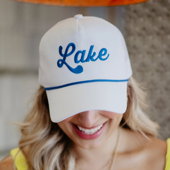 Lake Canvas Trucker Cap | White