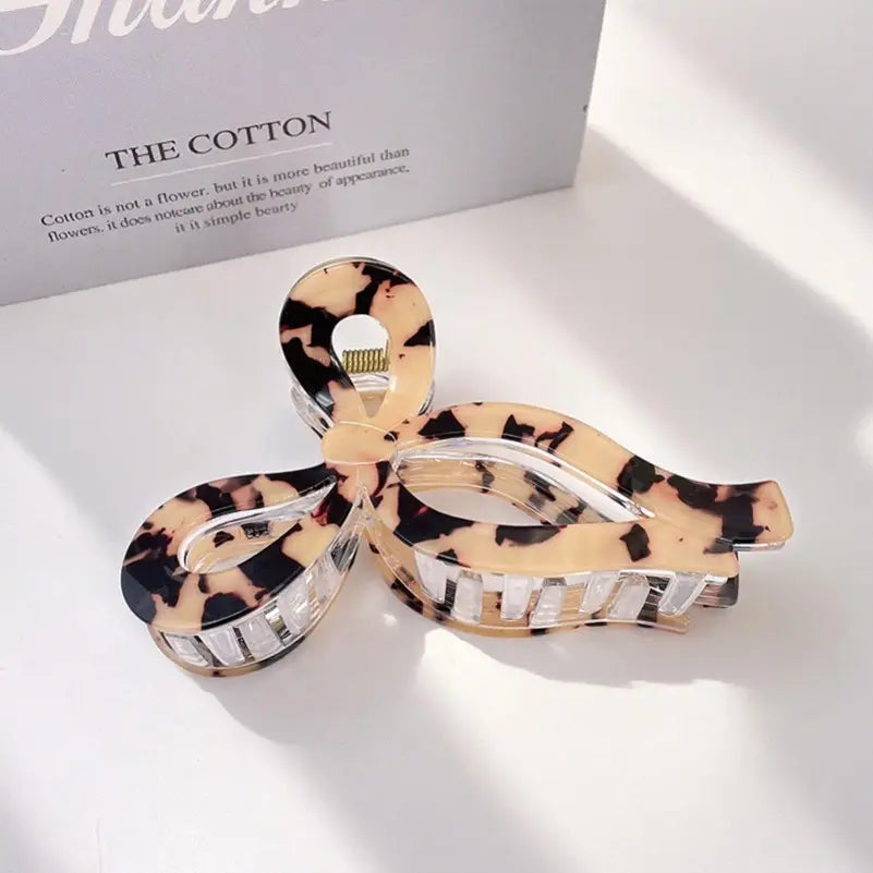 Animal Print Bow Hair Claw | Various