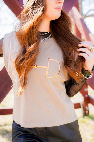 Horse Bit Muscle Tank | Khaki