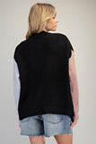 Colorblock Knit Cardigan | Black Mix