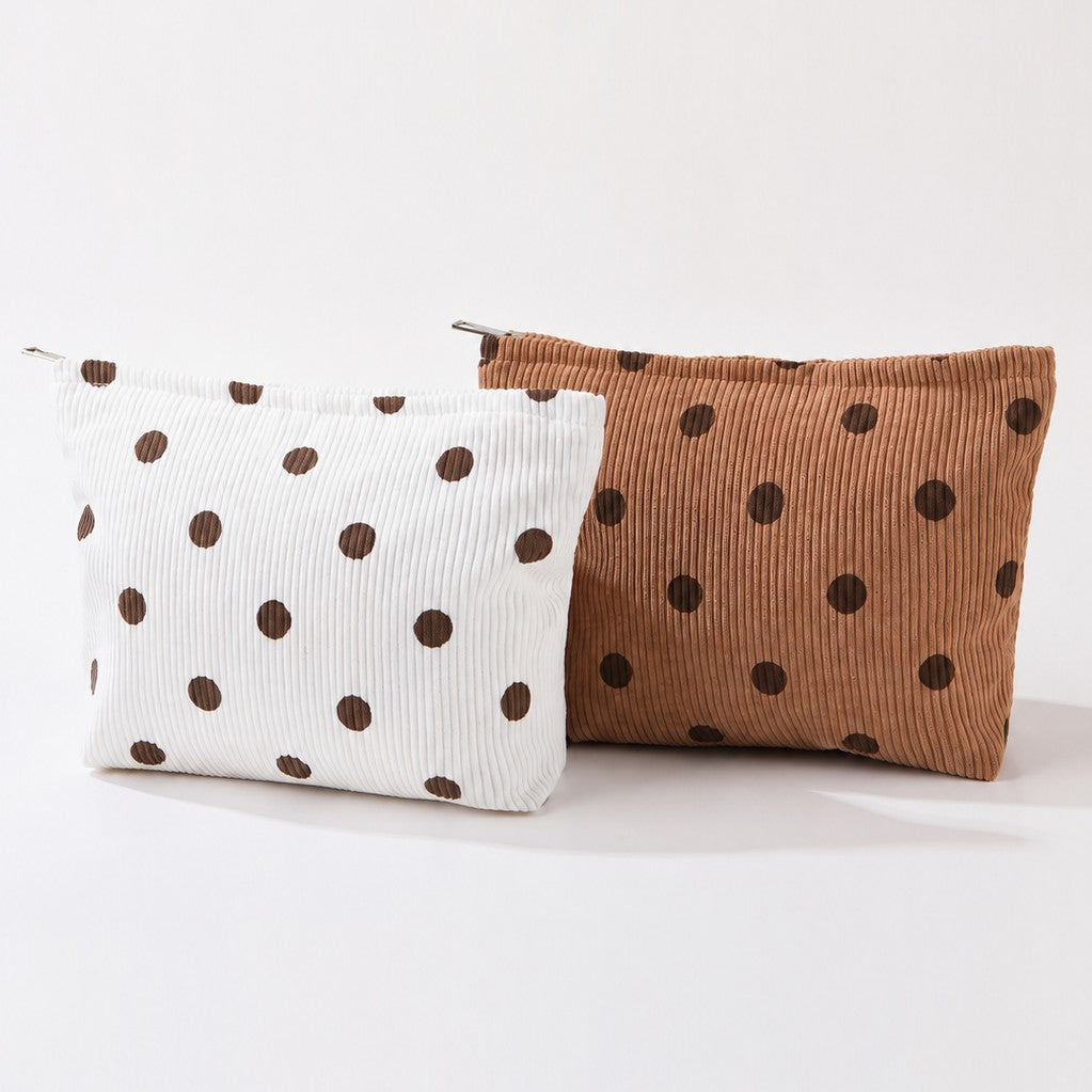 Corduroy Polka Dot Cosmetic Bag | Various