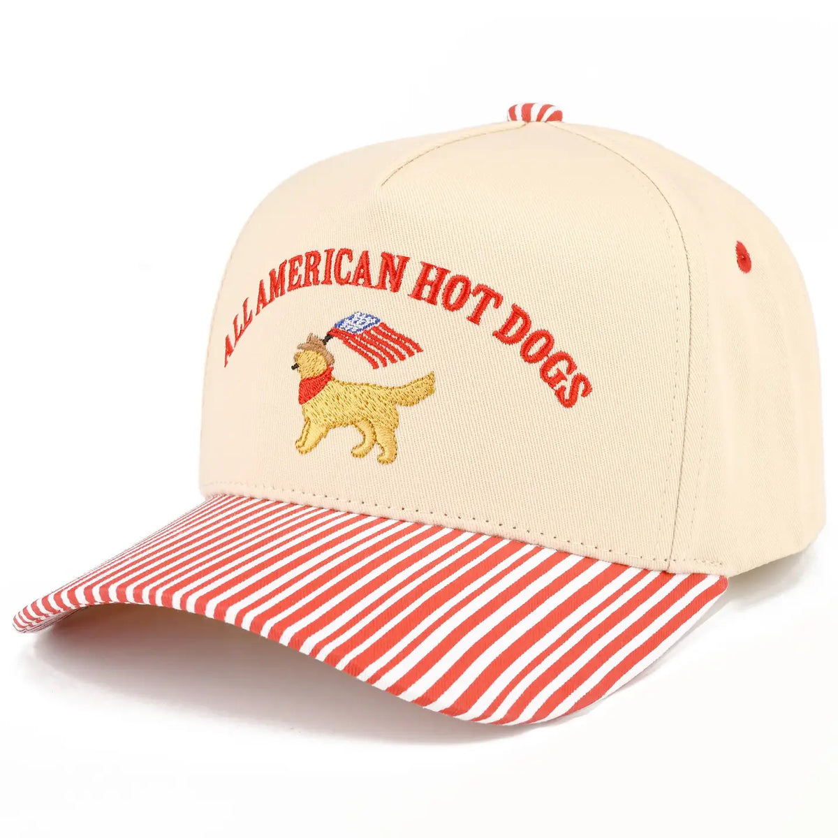 All American Hot Dogs Trucker Cap | Red Stripe