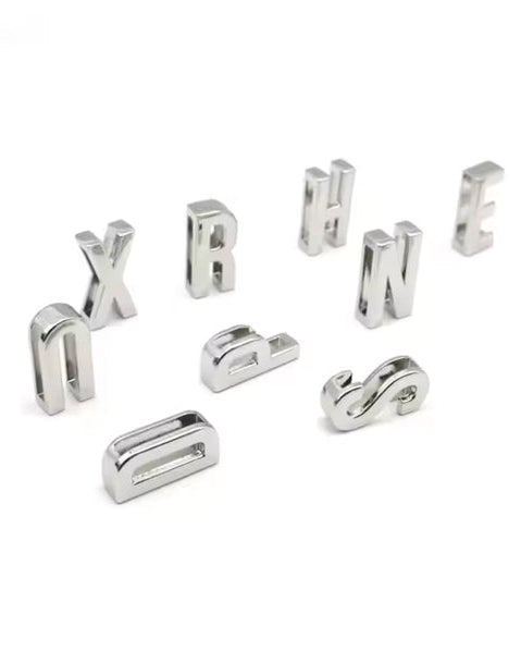 Initial Letter Bandana Slide | Silver