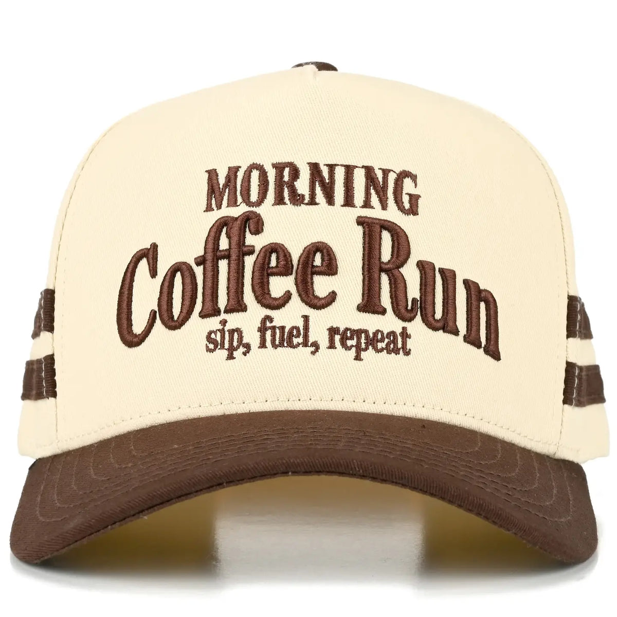 Morning Coffee Run Trucker Cap | Brown