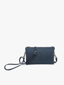 Riley Suede Crossbody Bag | Navy