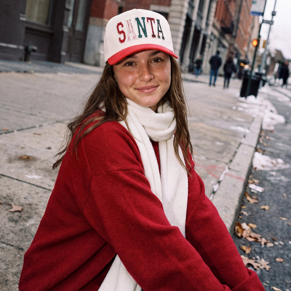 Santa Festive Canvas Cap | Red