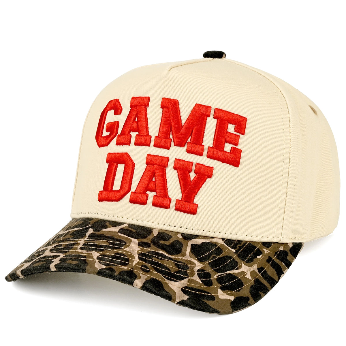 Game Day Trucker Cap | Leopard/Red
