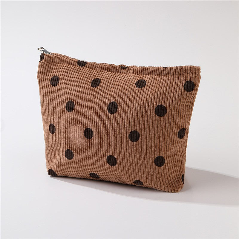 Corduroy Polka Dot Cosmetic Bag | Various
