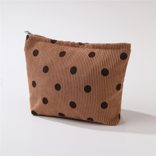 Corduroy Polka Dot Cosmetic Bag | Various
