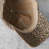 Leopard Distressed Cotton Baseball Cap