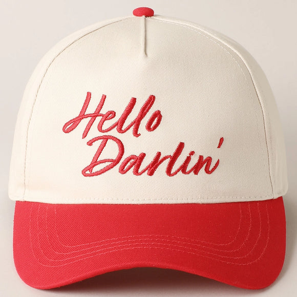 Hello Darlin' Trucker Cap | Red