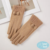 *DOORBUSTER DEAL Bow Knit Cuff Smart Touch Gloves