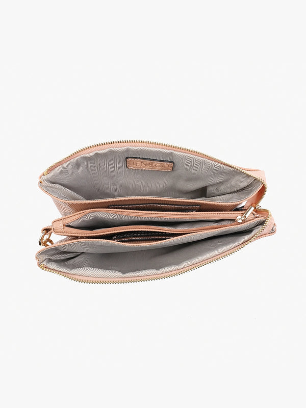 Izzy Textured Vegan Leather Crossbody Bag | Navy Blue